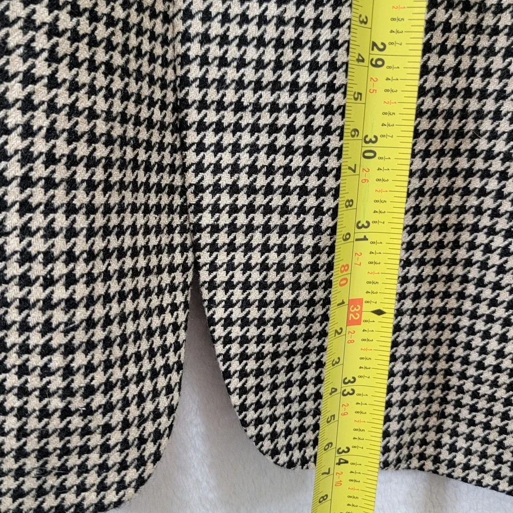 Hunt Club Sport Coat Blazer Size‎ 46R Wool Silk Blend Houndstooth Tweed Preppy
